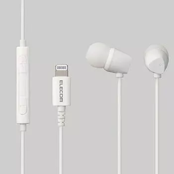 Наушники ELECOM Lightning Connection Canal Type с микрофоном Dynamic Type White EHP-LCN200MWH