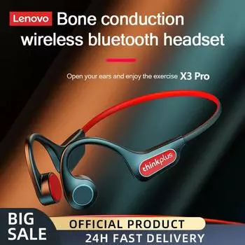 Наушники Lenovo с костной проводимостью X3 Pro X4 X5 Bluetooth-крючок Беспроводная гарнитура Водонепроницаемые наушники