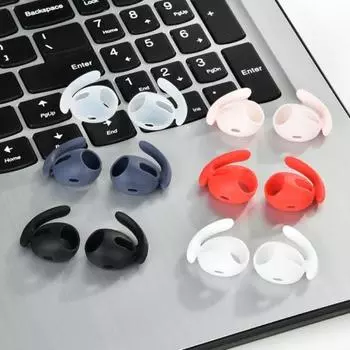 Наушники, противоскользящий чехол, Bluetooth-наушники, 2 шт., бытовая электроника, мягкие защитные наушники с защитой от потери для AirPods Pro красный