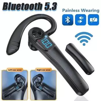 Наушники с одним ухом, Bluetooth CVC 8.0, с шумоподавлением, HD-наушники для вызова, Hi-Fi, звуковые наушники, цифровой дисплей, деловая гарнитура для вождения с микрофоном