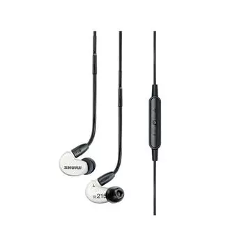 Наушники SHURE Специальный тип дистанционного съемного кабеля с [Старая модель] SE215m+ Edition/Вкладыши + микрофон/Белый [] SE215M+SPE