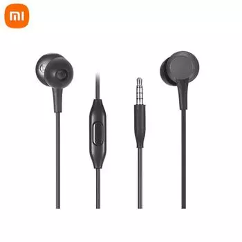 Наушники Xiaomi mijia, поршневые наушники-вкладыши, свежая версия, встроенный микрофон, аурикулярный ауриколаре M чёрный
