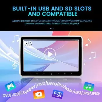 Navifly 10.1 HD Keys Monitor Touch Screen MP5 DVD Автомобильный мультимедийный видеоплеер Поддержка FM-ПЕРЕДАЧИ AV SD USB ИГРОВЫЕ ФУНКЦИИ