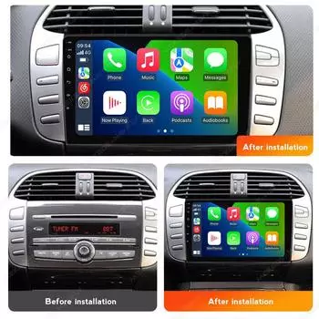 NaviFly Android Car Radio Smart Systems Player Wireless Carplay 2Din для Fiat Bravo 2007 2008 2009 2010-2012 Android GPS DSP RDS