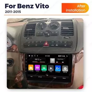 Navifly IPS Android Car Radio Stereo для Mercedes-Benz Vito 2011-2015 Мультимедийный проигрыватель GPS Навигация Carplay Audio NO 2Din DVD