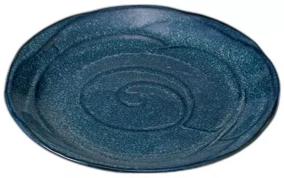 Navy Blue Plate x x Medium Plate Setomonohonpo 8.0 [24.5 24.5 3cm] темно-синий