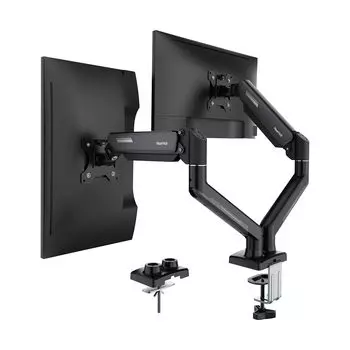 NearHub Monitor Dual PC Compatible with Inch 20kg Weight VESA Compatible Dual Gas Spring Cable Wide Range of High Reinforcement Easy Ergonomic Arm, серый