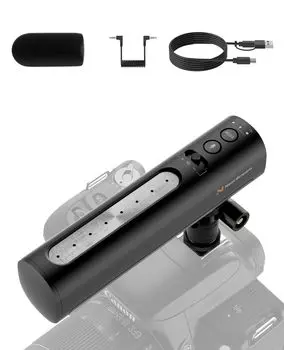 NearStream Mic a USB condenser gun microphone for video cameras and with three directional modes and three gain 15 hours of battery noise and