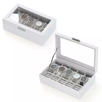 Neateam Watch Storage Case, Watch Case, Watch Case, Clock, Watch Storage Box, Accessories, Storage, Luxury, For 5 Watches, Watch Stand, Men Gift