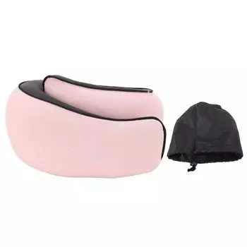 Neck Pillow Foldable Breathable Polyester Fiber Portable Memory Foam Travel Neck Pillow Navy Blue розовый