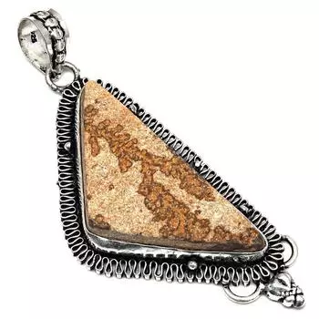 Necklace Dendritic Drusy Gemstone Handmade Gift For Her Silver Jewelry 2.5