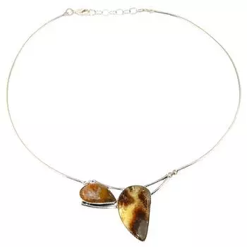 Necklace eptrain Nudel Gemstone Handmade Ethnic Silver Jewelry 16