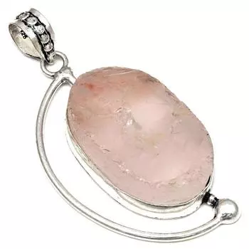Necklace Rosequartz Drusy Gemstone Gift For Her Jewelry 2.25