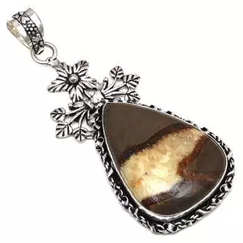 Necklace Septerian Jasper Gemstone Handmade Gift For Her Silver Jewelry 3