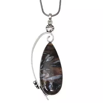 Necklace Stick Agate Gemstone Handmade Jewelry 3.25