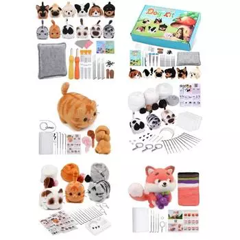 Needle Felting Supplies Kits with Tools, Animal Needle Felting Supplies Kits with Tools for Beginner DIY Needle Dropshipping