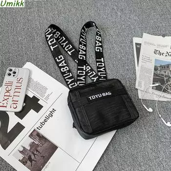 Нейлоновая нагрудная сумка для снаряжения в стиле хип-хоп, модная уличная сумка на плечо, функциональная поясная сумка для мужчин и женщин, однотонная сумка-жилет с карманами, тактические сумки