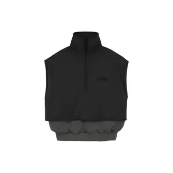 Нейлоновый флисовый жилет Fear of God Essentials, черная/черная мужская верхняя одежда 202SP244290F M