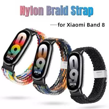 Нейлоновый ремешок для Xiaomi Smart Band 8 9, сменный ремешок для часов, ремень Xiomi Band8, ремешки с металлической пряжкой камуфляжный