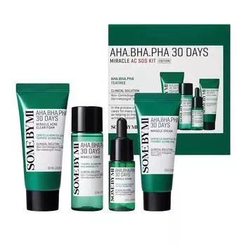 [НЕКОТОРЫЕ ОТ MI] Комплект AHA BHA PHA 30 Days Miracle AC SOS