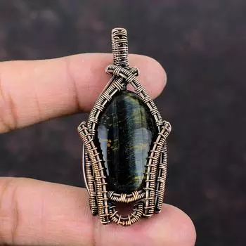 Nellite Pendant Copper Wire Wrapped Pendant Original Gemstone Pendant Nellite Jewelry Handmade Pendant Copper Wire Jewelry Anniversary Gift