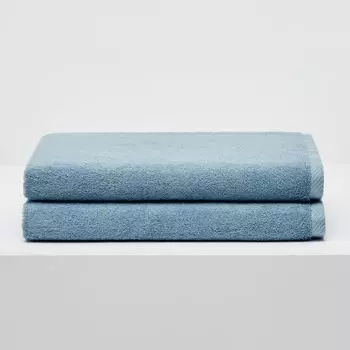 NELPANDA Classic Bath Высококачественная египетская роскошь для повседневного использования в отеле Sweet Low 4 цвета на выбор Набор из 2 банных полотенец, хлопок, 100% хлопок, синий
