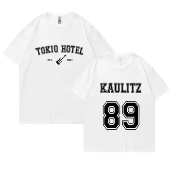 Немецкая рок-группа Tokio Hotel Kaulitz 89, футболка с принтом на спине, женские винтажные футболки большого размера, футболка в стиле хип-хоп