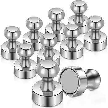 Неодимовый магнит супер сильная присоска холодильник Aimant Thumb Nail Magnetic мощные неодимовые магниты холодильник Hardware 12pcs серебряный