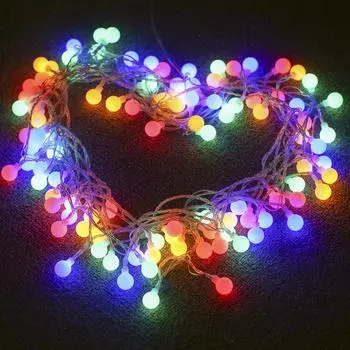 Neoglint Plugin Globe String Lights 18m/59.06ft 150 светодиодов Ball Fairy Light с контроллером цвета разноцветный