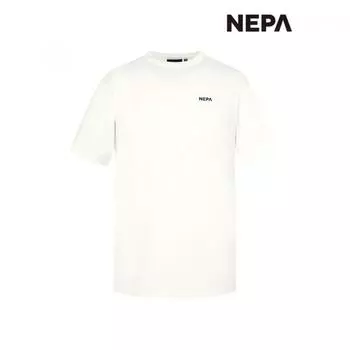 [Nepa] Nepa Common Camp Graphic Round ShorT Sleeve T shirT Loose fiT 7jd5366 BLACK_C01/095