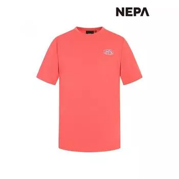 [Nepa] Nepa Common Camp Graphic Round ShorT Sleeve T shirT Loose fiT 7jd5367 CHERRY_I01/090
