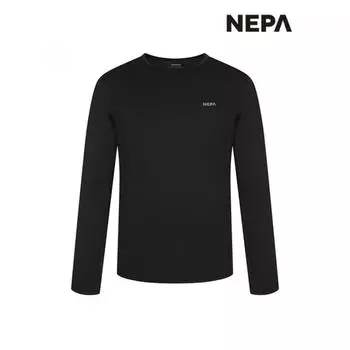 Nepa Nepa Мужская горная футболка с длинным рукавом и круглым вырезом 7j15300 BLACK_C01/095
