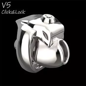 Нержавеющая сталь 316 Металл Ht-V5 Click&Amp;Замок навесной замок, устройство верности для мужчин, клетка для члена, кольцо для пениса, пояс для связывания, фетиш, секс-игрушки для взрослых Maxi Cage 40mm Ring-HT-V5