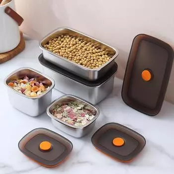 Нержавеющая сталь герметичный ланч-бокс Bento для фруктов, овощей, еды, контейнер для хранения, пикника, офиса, школы, столовых приборов