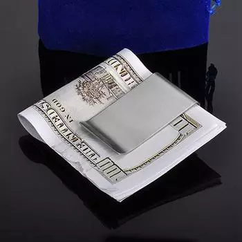 Нержавеющая сталь серебристого цвета тонкий зажим для денег кошелек кредитная карта ID