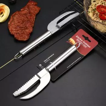 Нержавеющий скребок для рыбы Fash Fish Scraper Scaler Двухрядный очиститель для рыбы, нож для удаления кожи, инструменты для чистки рыбы, нож для чистки костей