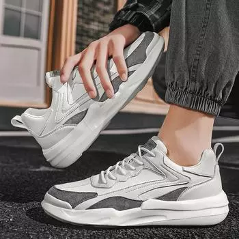 Nes Shoes for Men Легкие кроссовки Spring High End Microfiber Leather Casual Sport Shoes Street Fashion Loafers 39 бежевый