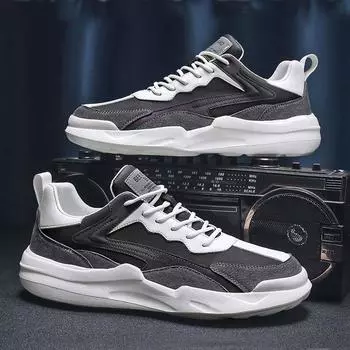 Nes Shoes for Men Легкие кроссовки Spring High End Microfiber Leather Casual Sport Shoes Street Fashion Loafers 39 бежевый