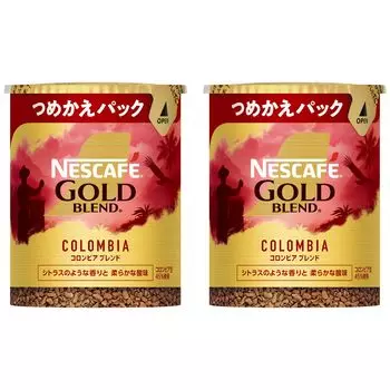Nescafe Gold Blend Origin Columbia Blend Eco System Pack 50 г x 2 бутылки, обычный растворимый кофе, сменный блок и (50/чашка), Кофе,