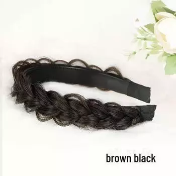 Нескользящая повязка на голову Fishbone Twist Braid с зубцами - милый аксессуар для волос в стиле знаменитостей для женщин черный коричневый