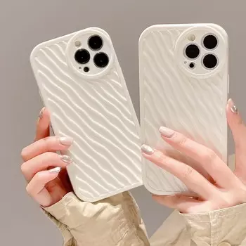Нескользящий волнистый противоударный чехол Jane для телефона Iphone 11 12 Mini 14 Pro Max 7 8 Plus 13promax X Xsmax Xr, симпатичная задняя крышка в виде ракушки for iphone 13 mini