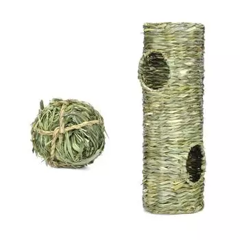 Nest Grass Hamsters Cage Bed Pet Strawwaving Rabbit House Chew Toy Straw Weaving