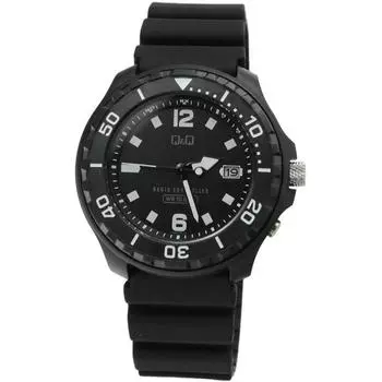 Нет Citizen QQ [Citizen QQ] Часы QQ Analog Radio Wave Solar 10 ATM Водонепроницаемый уретановый ремешок D02A 001VK Мужские черные