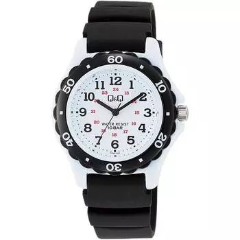 Нет QQ [Citizen QQ] Часы CITIZEN QQ Diver 10 ATM Водонепроницаемый уретановый ремешок Белый Черный VS03 002 Белый Черный