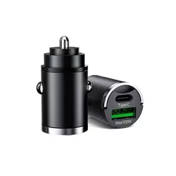 New 100W USB Phone Charger Type C QC3.0 Black Fast Charging Car Interior Accessories