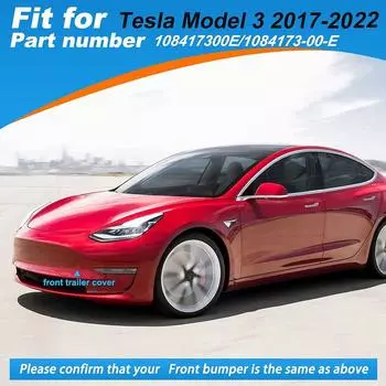 New 1084173-00-E Fit For Model 3 2017-2022 Front Bumper Tow Hook Cover Cap New