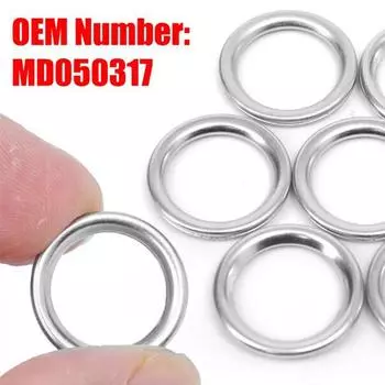 New 10pcs Oil Drain Plug Crush Washer Gasket MD050317 For Mitsubishi Citroen Peugeot