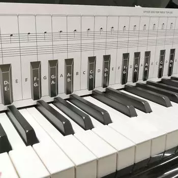 New 1 122* 14* 0.2cm Practice Keyboard & Note Chart for Behind the Piano Keys