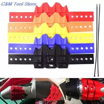 New 1pc 6 Colors Motorcycle Silencer/Round Oval Moto Exhaust Muffler Protector Cover Can Fit 100mm-140mm For KTM 950 1190 1050 красный