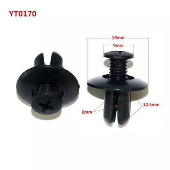 New 200pcs Plastic Fastener Car Bumper Clips Retainer Rivet Car Body Push Pin Rive